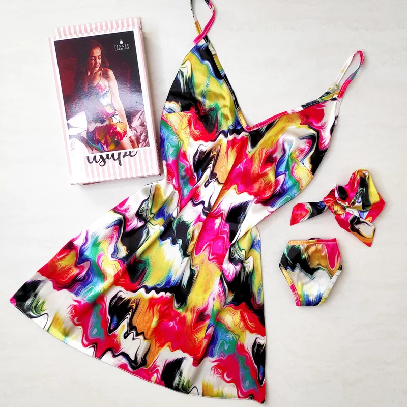 لباس خواب ساتن تیساپه